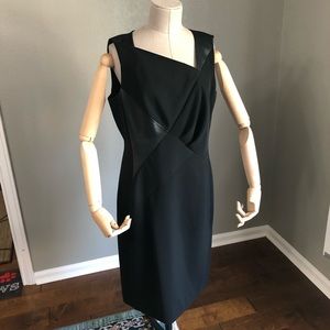 Lafayette Black sheath w/ leather panels.